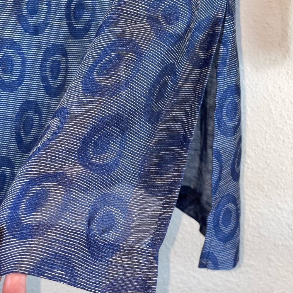 NWT Oscar de La Renta “Ocean” linen blend tunic. Size 14. New- old stock - Picture 4 of 11